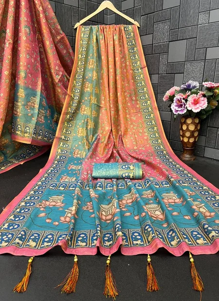 Ktd 2094 Soft Premium Handloom Digital Printed Sarees